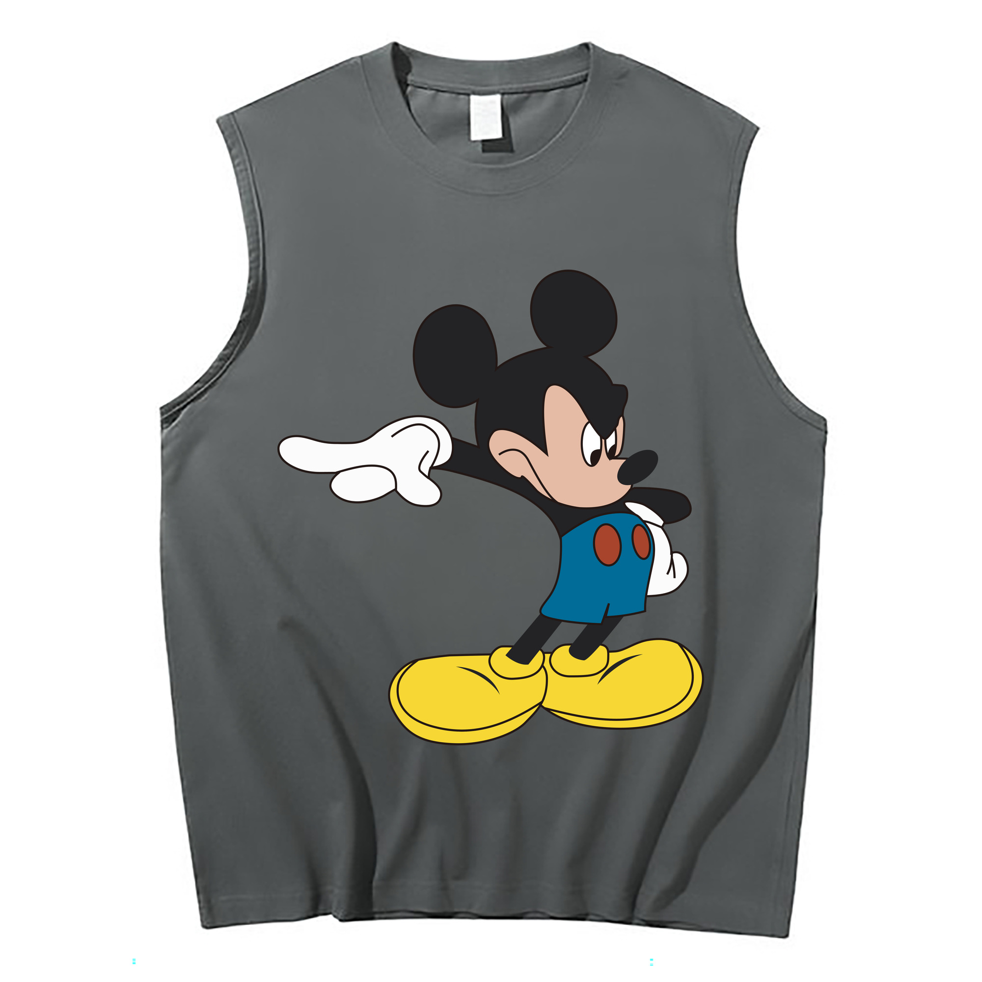 ミッキーマウス Mickey Mouse コットン100％タンクトップ（フロントプリント）